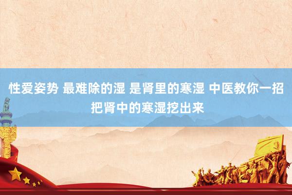 性爱姿势 最难除的湿 是肾里的寒湿 中医教你一招 把肾中的寒湿挖出来