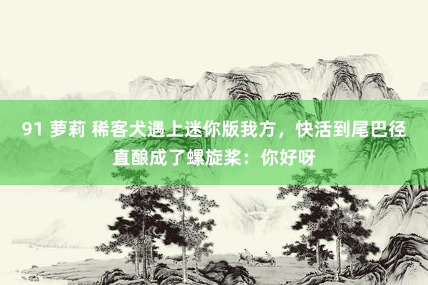 91 萝莉 稀客犬遇上迷你版我方，快活到尾巴径直酿成了螺旋桨：你好呀