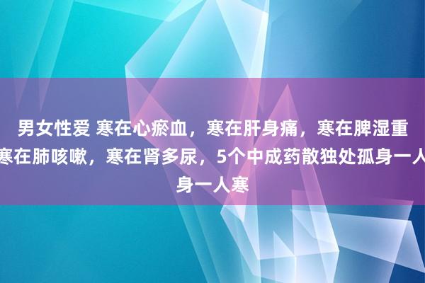 男女性爱 寒在心瘀血，寒在肝身痛，寒在脾湿重，寒在肺咳嗽，寒在肾多尿，5个中成药散独处孤身一人寒