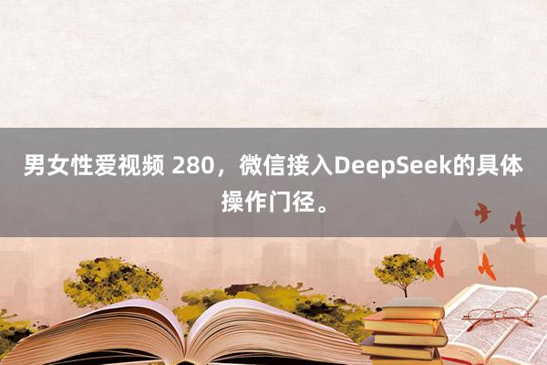男女性爱视频 280，微信接入DeepSeek的具体操作门径。